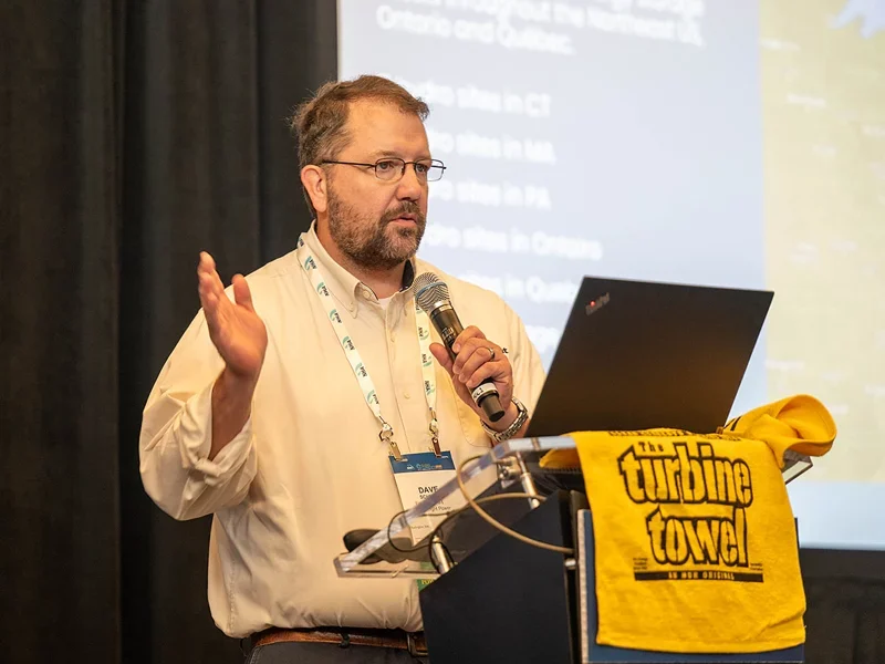 Speaker presents at conference